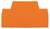 Orange plastic component by Wago, used as a structural element or cover in electrical or mechanical applications.