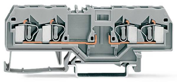 WAGO 281-656 Base terminal 6 mm Pull spring Configuration: L Grey 50 pc(s)