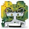 WAGO 284-107 PG terminal 10 mm Pull spring Configuration: Terre Green, Yellow 50 pc(s)