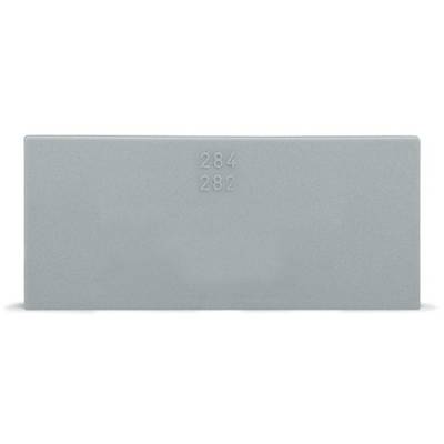 Grey rectangular surface with the numbers '284' and '282' engraved in the centre.
