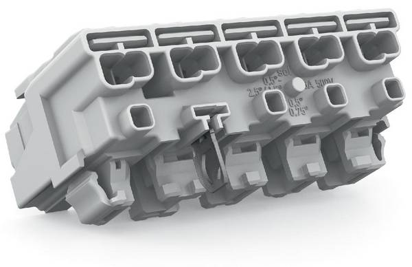 WAGO 294-8135 294-8135 Mains connector flexible: - fixed: 0.5-2.5 mm² Number of pins: 5 250 pc(s) White Package