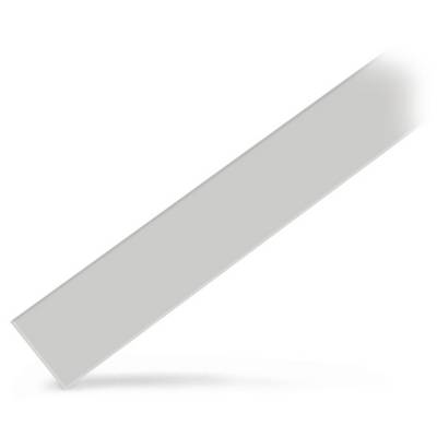 A skew, grey bar against a white background.