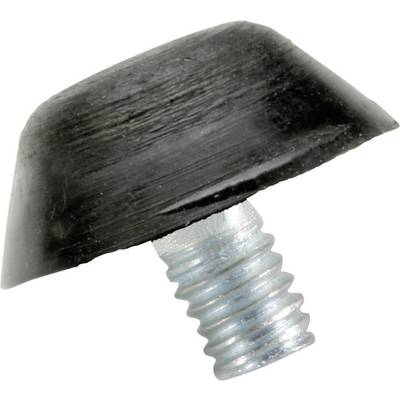 'Angled metal bolt with black rubber head.'
