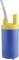 Small submersible pump in Blue and Yellow, suitable for clear liquids. Ideal for pumping water in confined spaces.