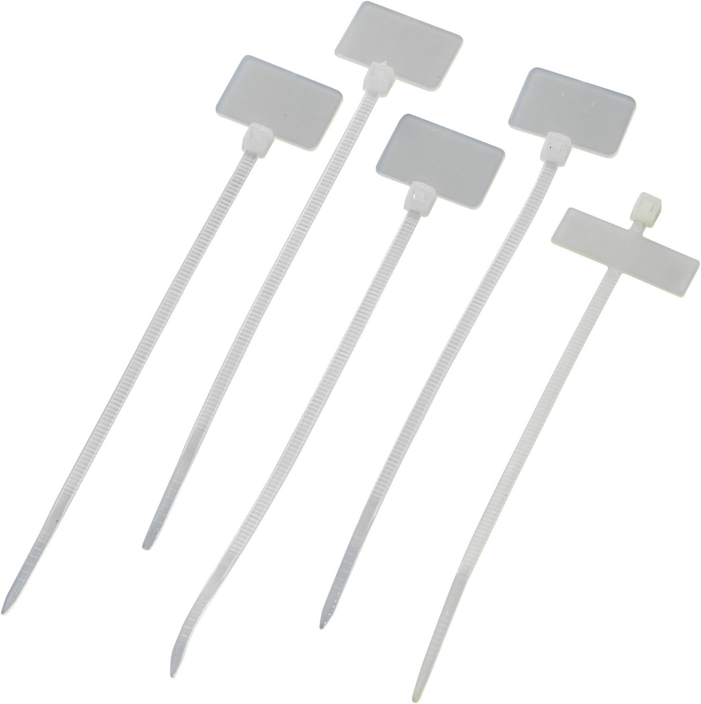 TRU COMPONENTS Lead marker Writing area: 20 x 13 mm Ecru 100 pc(s)