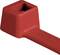 Red plastic handle with rectangular opening, possibly a tool handle.