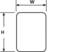 Rectangular diagram shows the width 'W' and height 'H', with arrows indicating the dimensions.