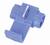 Blue plastic electricity theft connector for quickly joining two wires without stripping the cable ends.