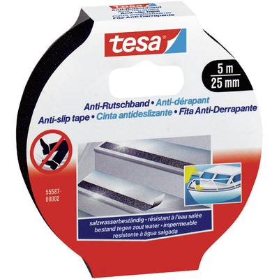 tesa Antirutschband 55587-00002-11 Anti-slip tape  Black (L x W) 5 m x 25 mm 1 pc(s)