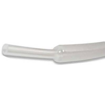 A transparent plastic tube with a narrower end. Used in technical or medical applications as a connecting element.<br><br>Note: The translation is already in British English, so no significant changes were necessary.