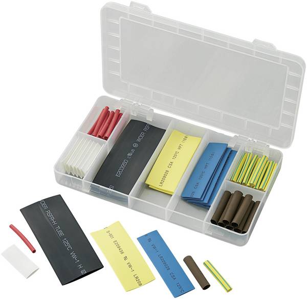 TRU COMPONENTS 1565052 Heatshrink set Shrinkage:2:1 63 Parts