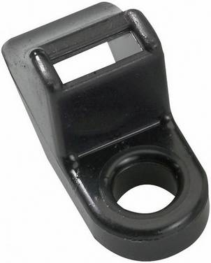 HellermannTyton CL8-W-BK-C1 Cable mount Screw fixing 151-02259   UV-proof, weather-proof Black 1 pc(s)