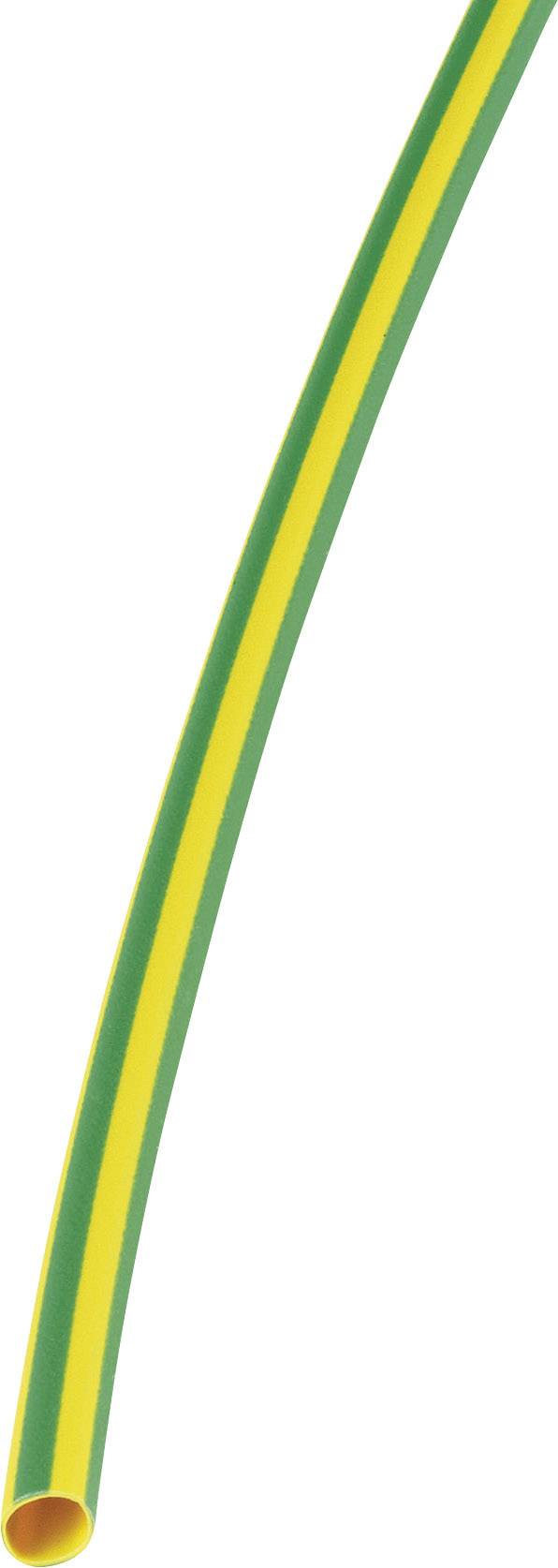 Green and yellow cable insulation tube, typically used for earthing cables.