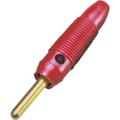TRU COMPONENTS Jack plug Plug, straight Pin diameter: 4 mm Red 100 pc(s)