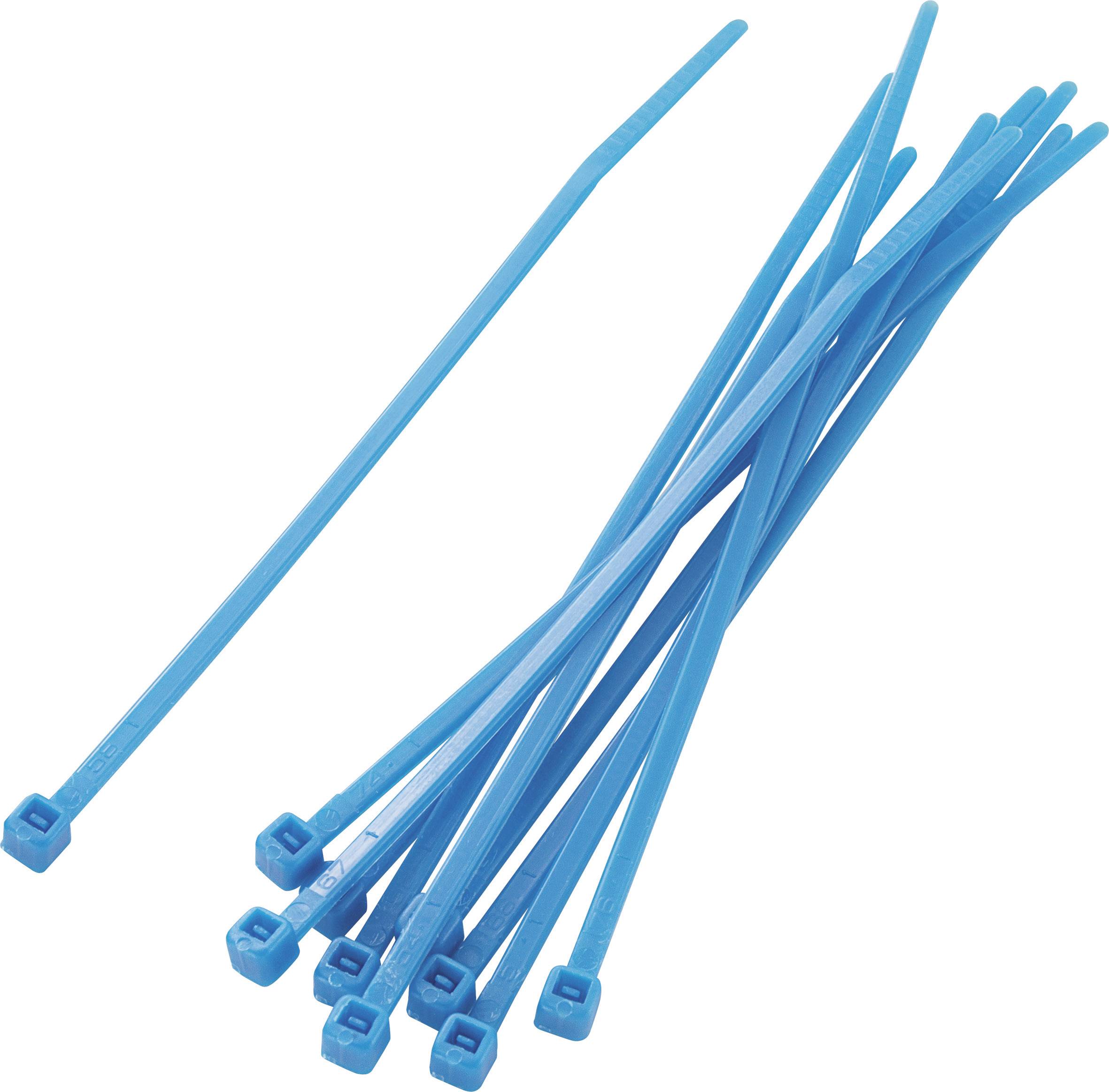TRU COMPONENTS 1592831 TC-PBR-100-4BE203 Cable tie 100 mm 2.50 mm Blue 100 pc(s)