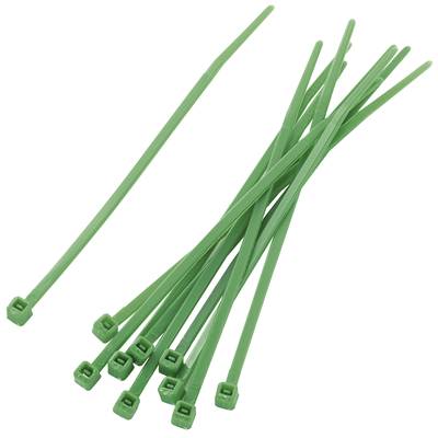 TRU COMPONENTS 1592779 TC-PBR-100-4GN203 Cable tie set 100 mm 2.20 mm Green  100 pc(s)