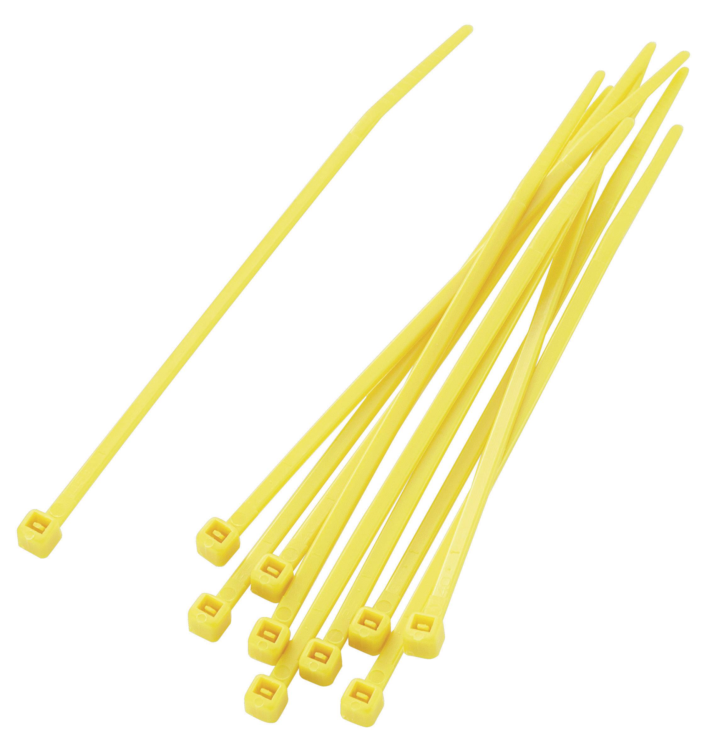 TRU COMPONENTS 1592832 TC-PBR-100-4YW203 Cable tie 100 mm 2.50 mm Yellow 100 pc(s)