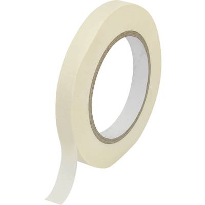 A roll of cream-coloured adhesive tape, partially unrolled.
