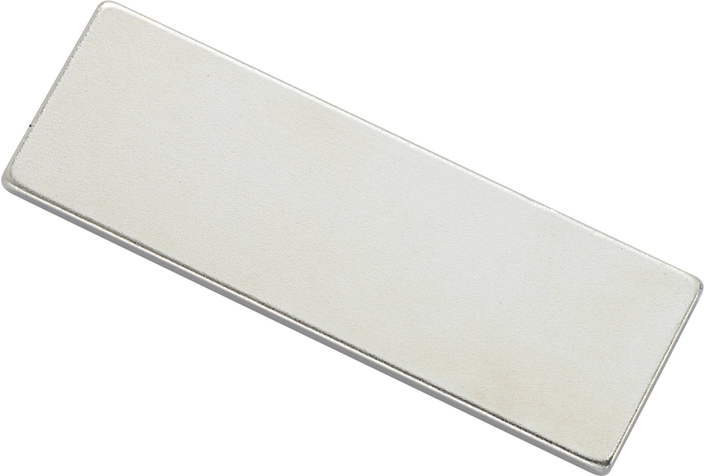 TRU COMPONENTS N35-451502 1564099 Magnetic pad N35-451502 Silver (L x W) 45 mm x 15 mm 1 pc(s)
