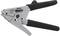Cable tie cutting hand tool with ergonomic black handle, labelled 'Panduit STHV Tinley Park, IL'.