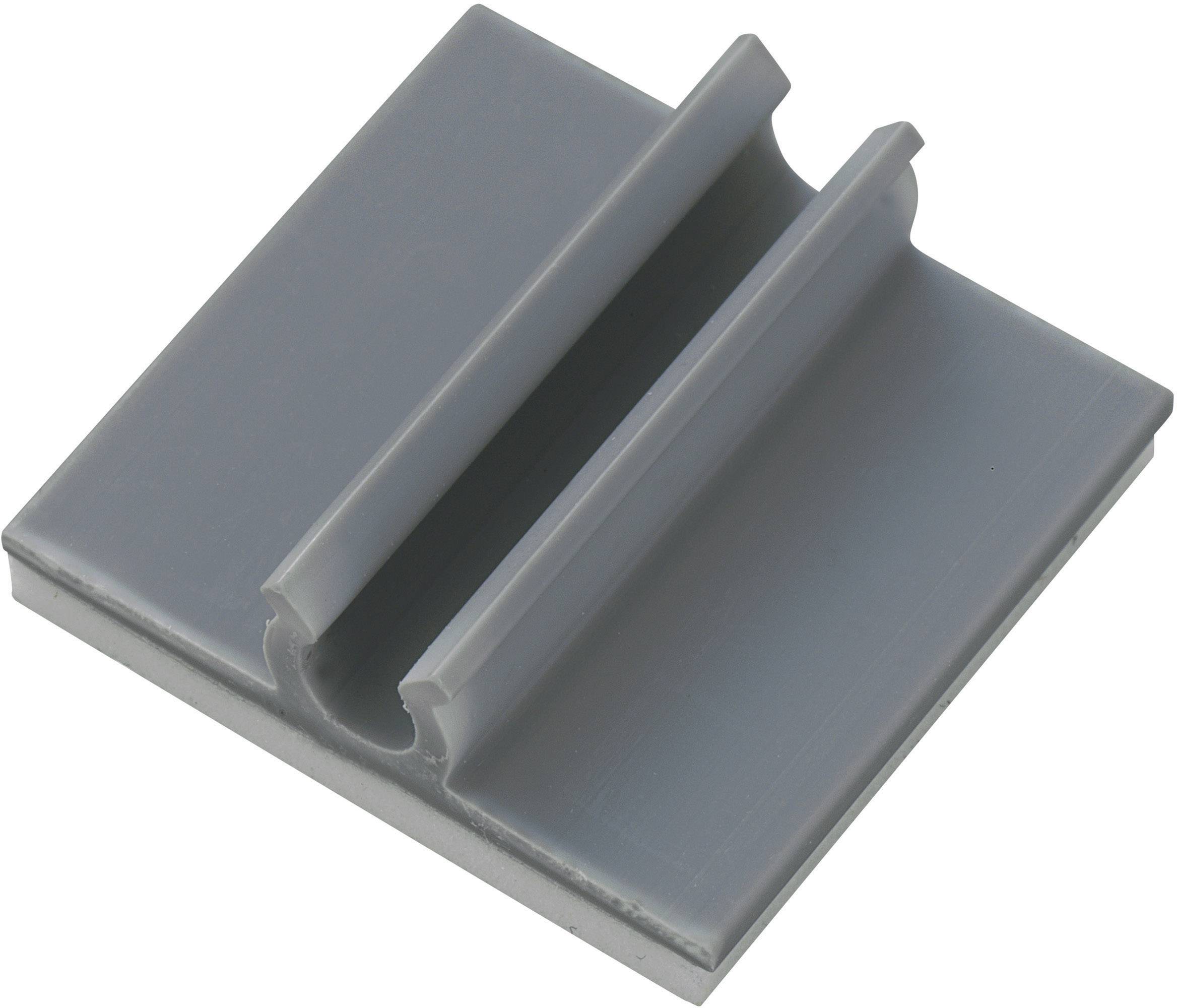 TRU COMPONENTS Cable mount Self-adhesive 543362 Bundle Ø range 9.50 mm (max) Grey 1 pc(s)