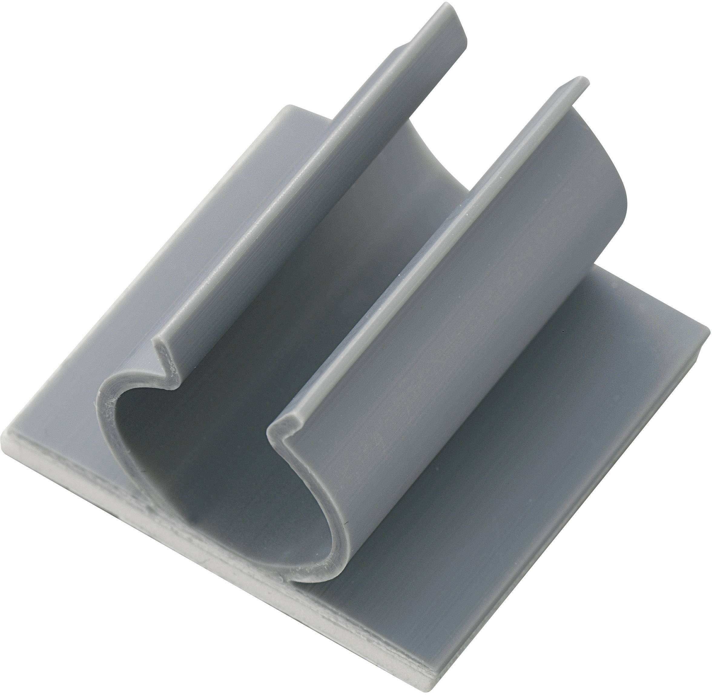 TRU COMPONENTS Cable mount Self-adhesive 543379 Bundle Ø range 12.70 mm (max) Grey 1 pc(s)