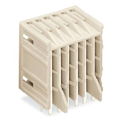 A beige, rectangular plastic plug with multiple rows of narrow slots and pins.