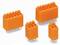 Four orange-coloured multi-pin connectors arranged vertically.
