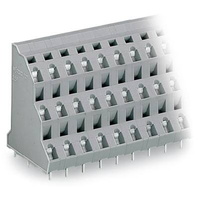 WAGO 737-506 3-tier terminal 2.50 mm² Number of pins 18 Grey 24 pc(s)