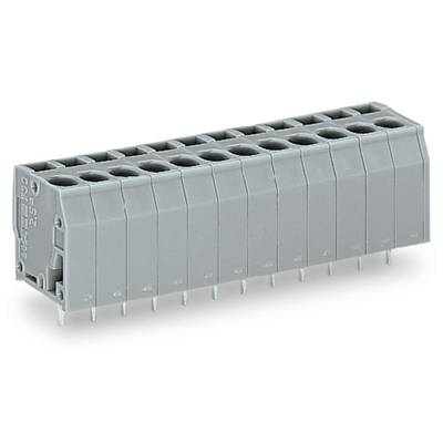 WAGO 739-107 Spring-loaded terminal 2.50 mm² Number of pins (num) 7 Grey 120 pc(s) 