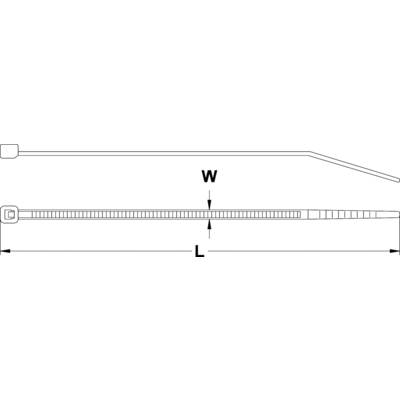 Serre-câble 150 mm x 7.60 mm noir TRU COMPONENTS TC-CVR150LBK203