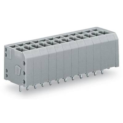 WAGO 739-312 Spring-loaded terminal 1.50 mm² Number of pins 12 Grey 100 pc(s)
