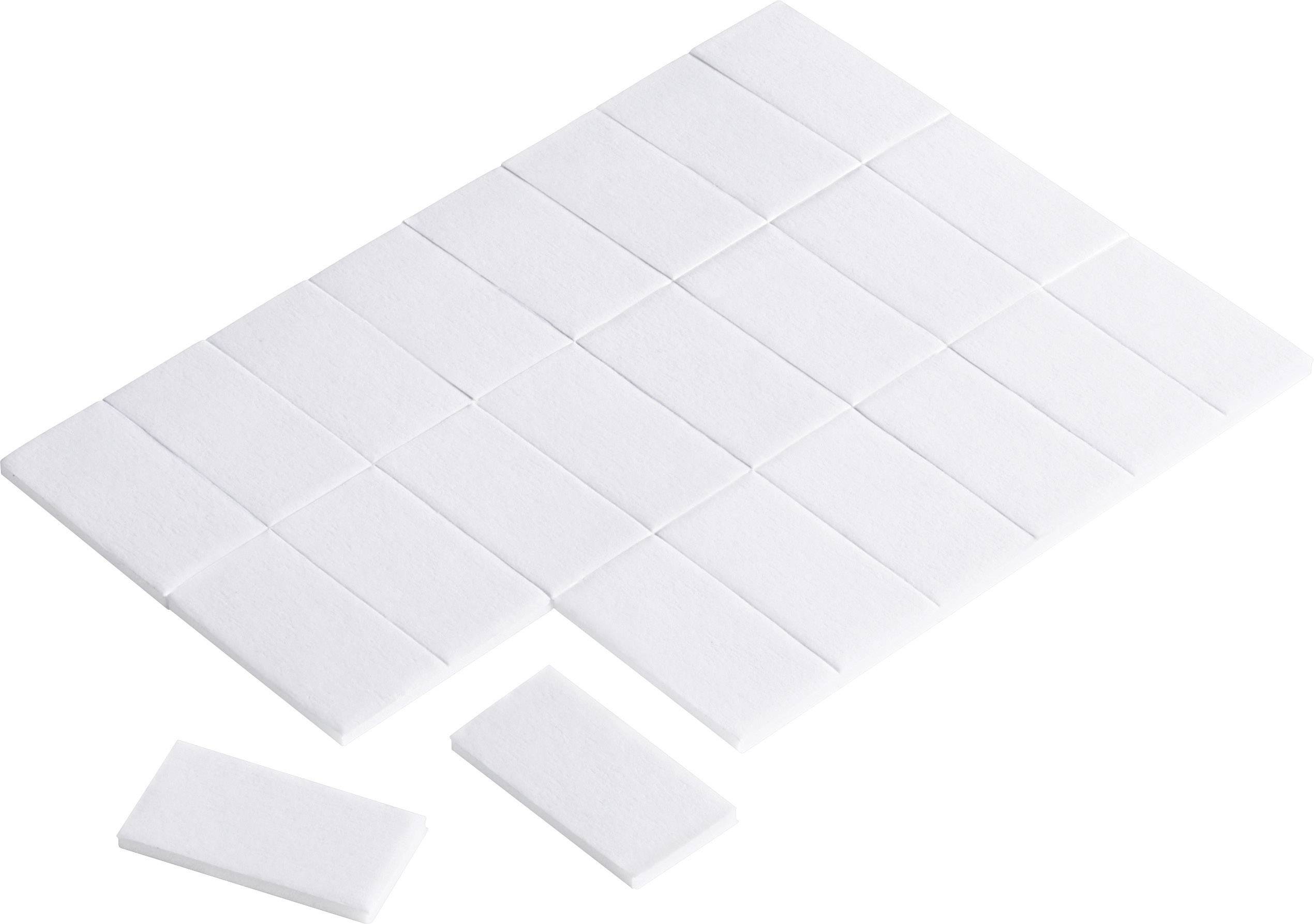 TRU COMPONENTS 1564000 Double sided adhesive pads White (L x W) 25 mm x 13 mm 24 pc(s)
