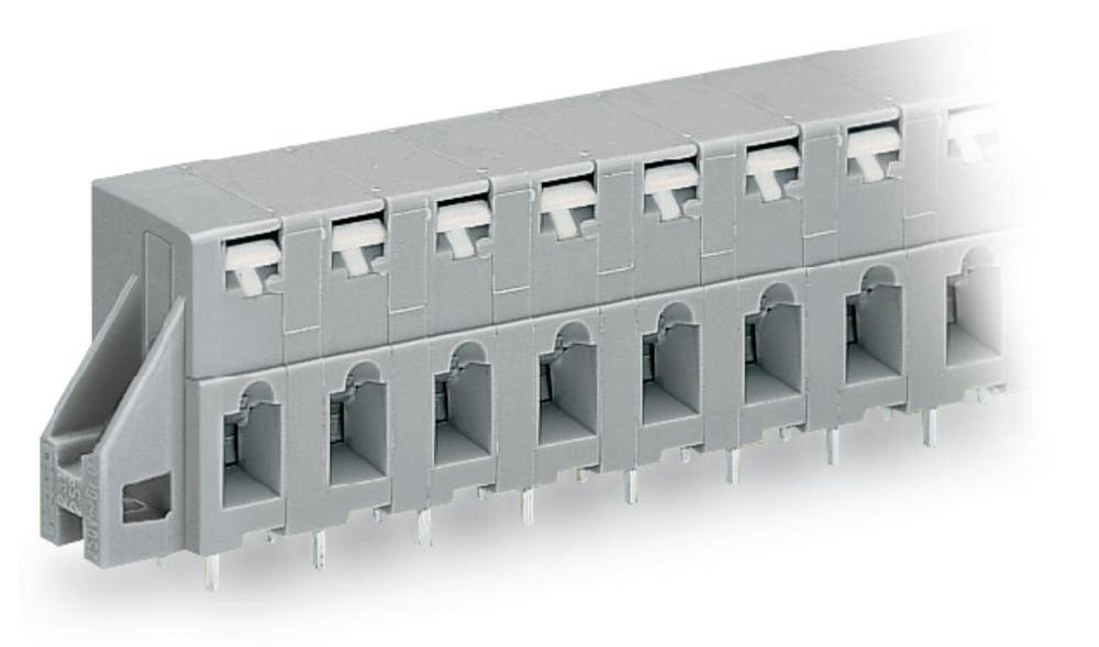 WAGO Spring-loaded terminal 2.50 mm² Number of pins 6 Grey 80 pc(s)