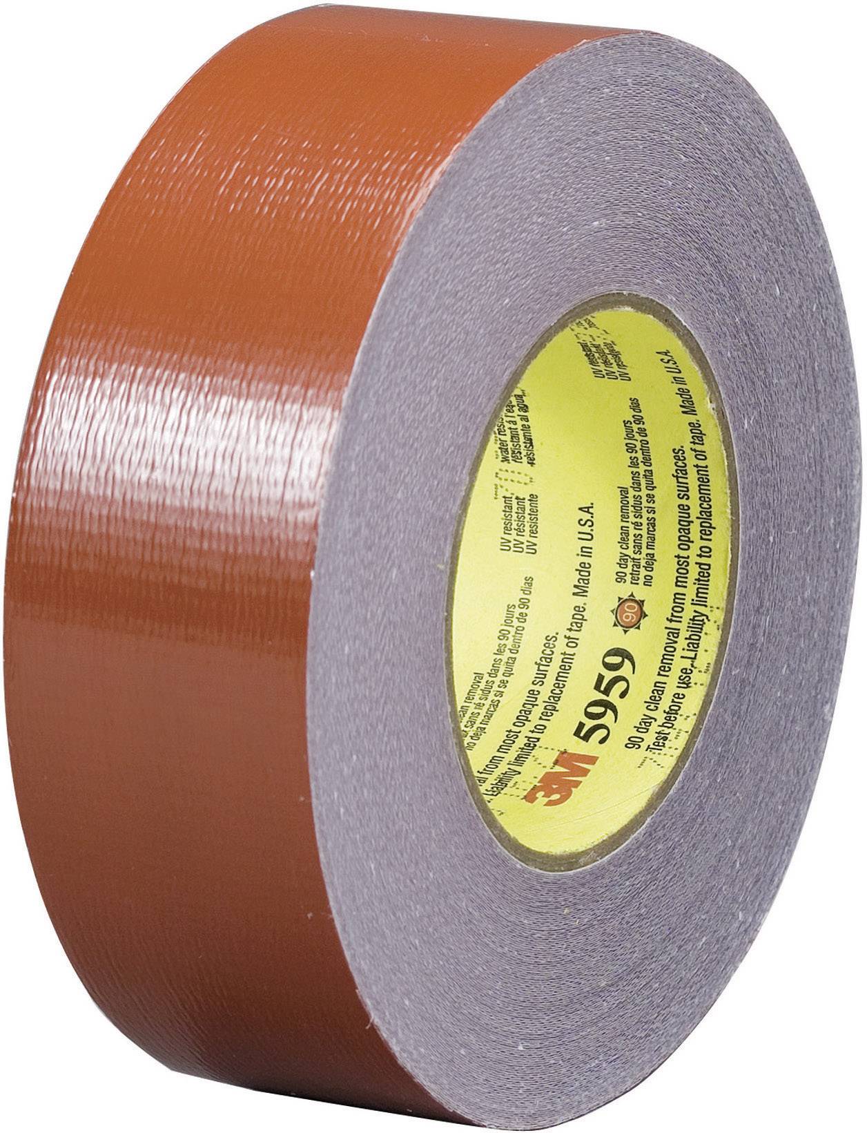 A reddish-brown adhesive tape on a white surface.