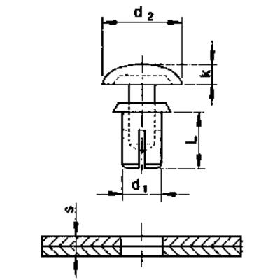 Buy PB Fastener SR-3570BK Expanding rivet Hole Ø 3.6 mm PA Black 1 pc(s ...