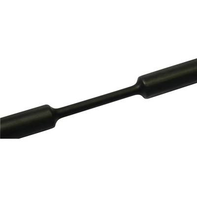 HellermannTyton 319-01200 Heatshrink w/o adhesive Black 12 mm 4 mm Shrinkage:3:1 1 m
