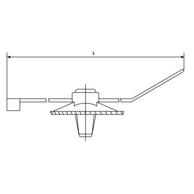 Cross-section of a shower tray with a waste trap, showing the trap position beneath the tray and the water drainage route.