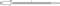 Drawing of a pipette with marked areas: grip area 'B' and total length 'L'.