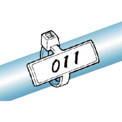 A blue pipe with a white label. The label reads the number '011'.