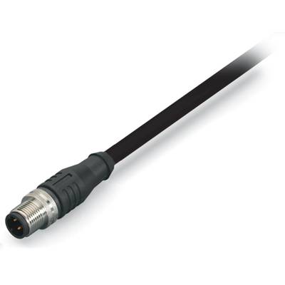 A black cable with a multi-pin plug, suitable for industrial or electronic applications.