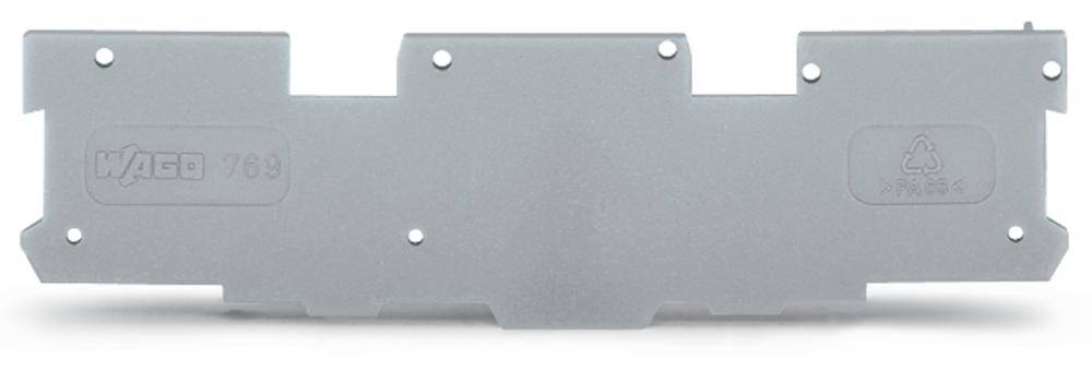 Grey plastic cover with the 'WAGO 789' logo and a recycling symbol, used for protection in electrical applications.