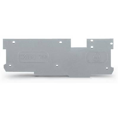 Grey mounting rail with engraved logos and text 'WAGO 773' and recycling symbol.