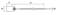 Technical drawing of a cable with a rectangular plug. Dimensions are marked with L1, L2, B1, and B2.