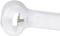 A white, curved plastic packaging, likely a protective cover or sealing mechanism for a product.