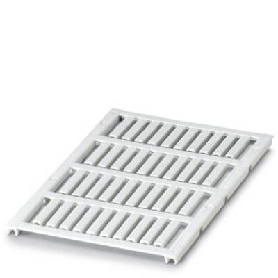 White floor plate with parallel slots that can be used for ventilation or drainage.