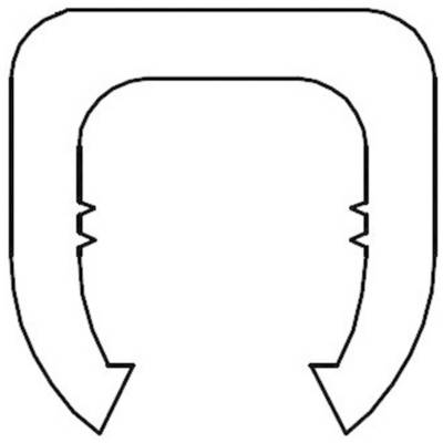 Diagram in a U-shape, with two inward-pointing serrations, indicates a potential mechanical connection or clamp.