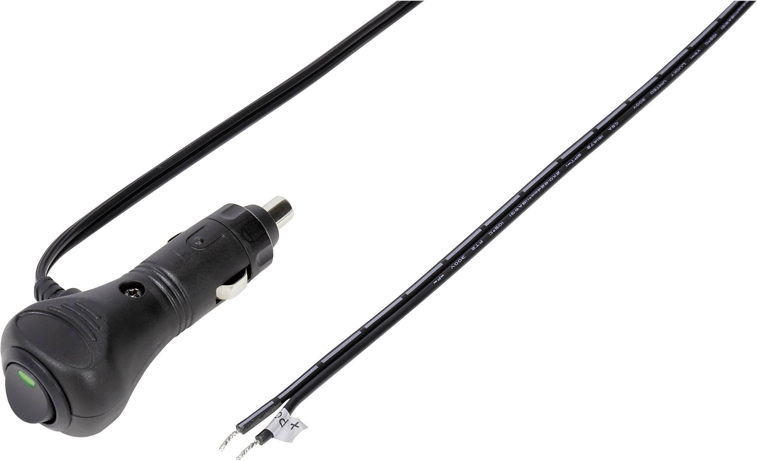 TRU COMPONENTS Car plug with cable Max. load capacity=10 A