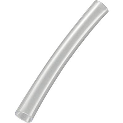 A transparent plastic tube, shown in a curved configuration, suitable for use in liquid or air transport systems.