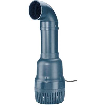 A dark blue, curved plastic pipe or ventilation duct with an attached cable, likely for industrial use.